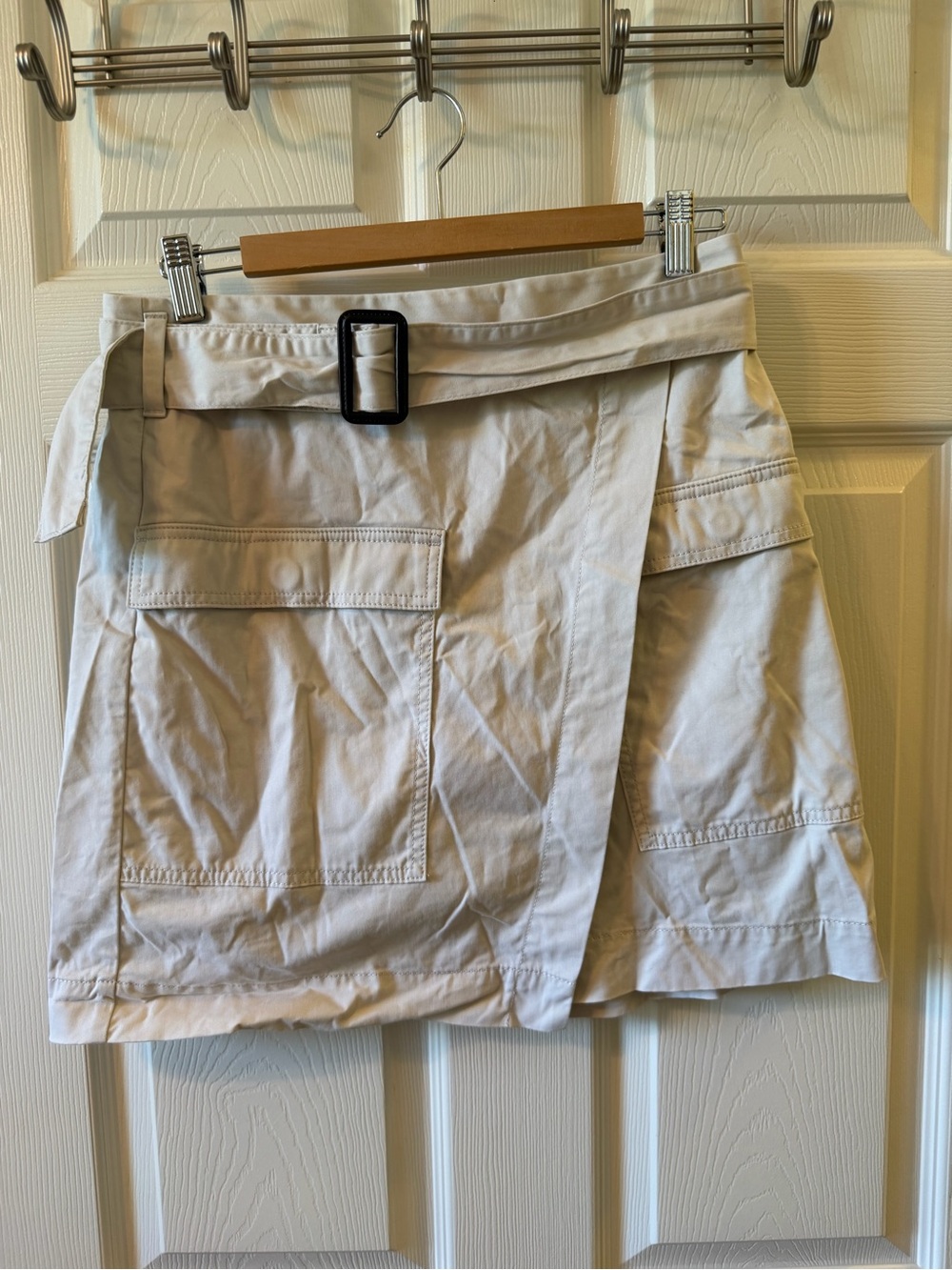 Banana Republic Cream Utility Mini Skirt with Belt